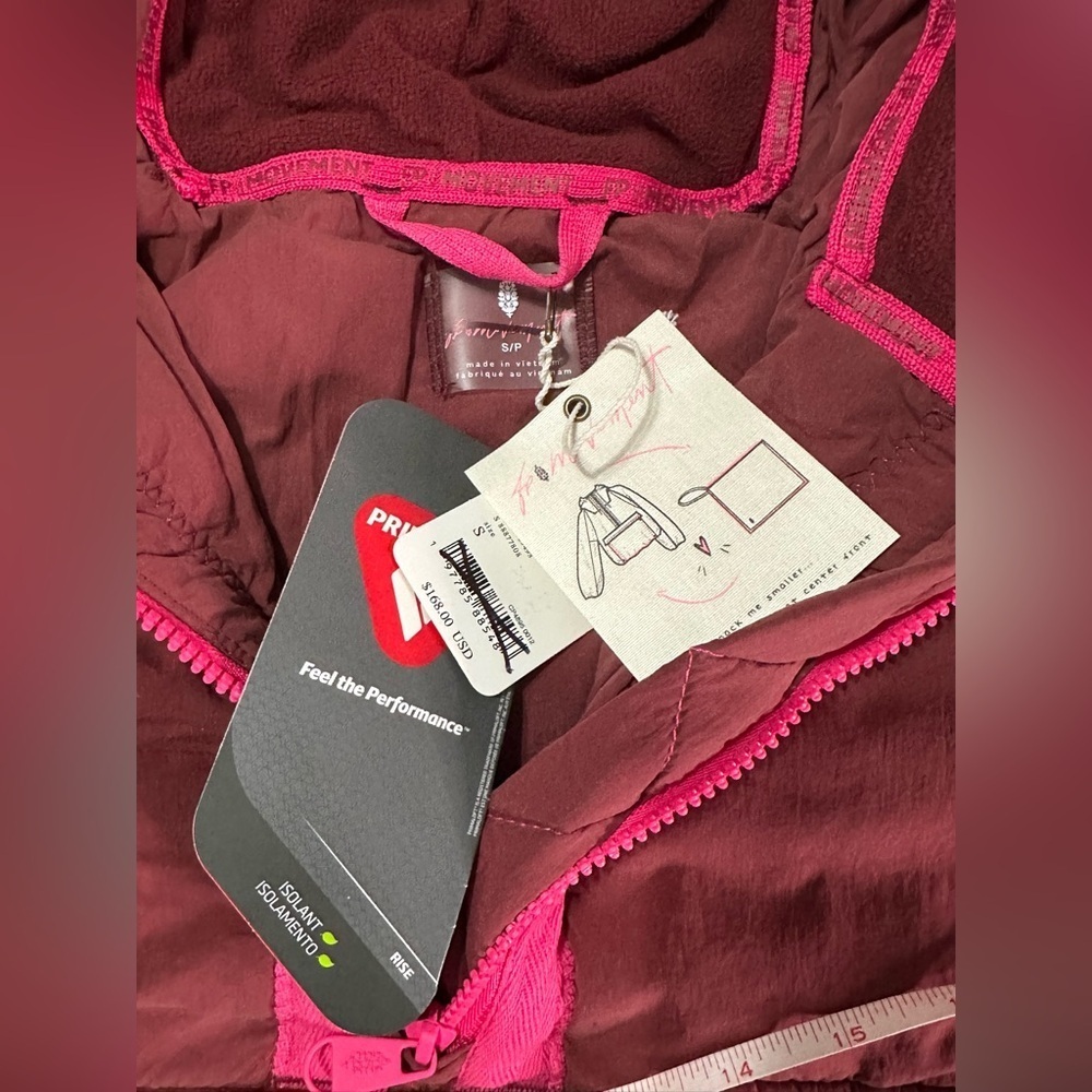 NWT FP Movement In A Pillow Water Resistant Packable Puffer Anorak Sour Cherry - Picture 14 of 16